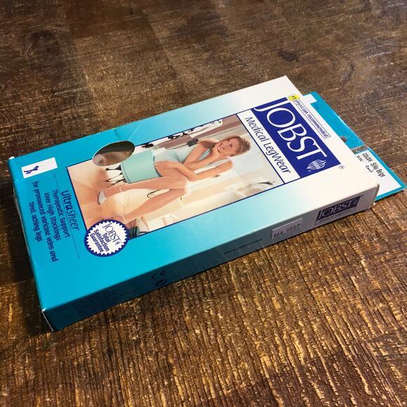 Jobst Beige Firm Compression Knee High Sock S Small  20-30 mmHg Ultra Sheer NEW - Picture 5 of 5